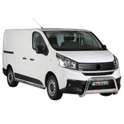 Par de Estribos Barras Laterales para Fiat Talento 2016-2020 Corto Plata Acero