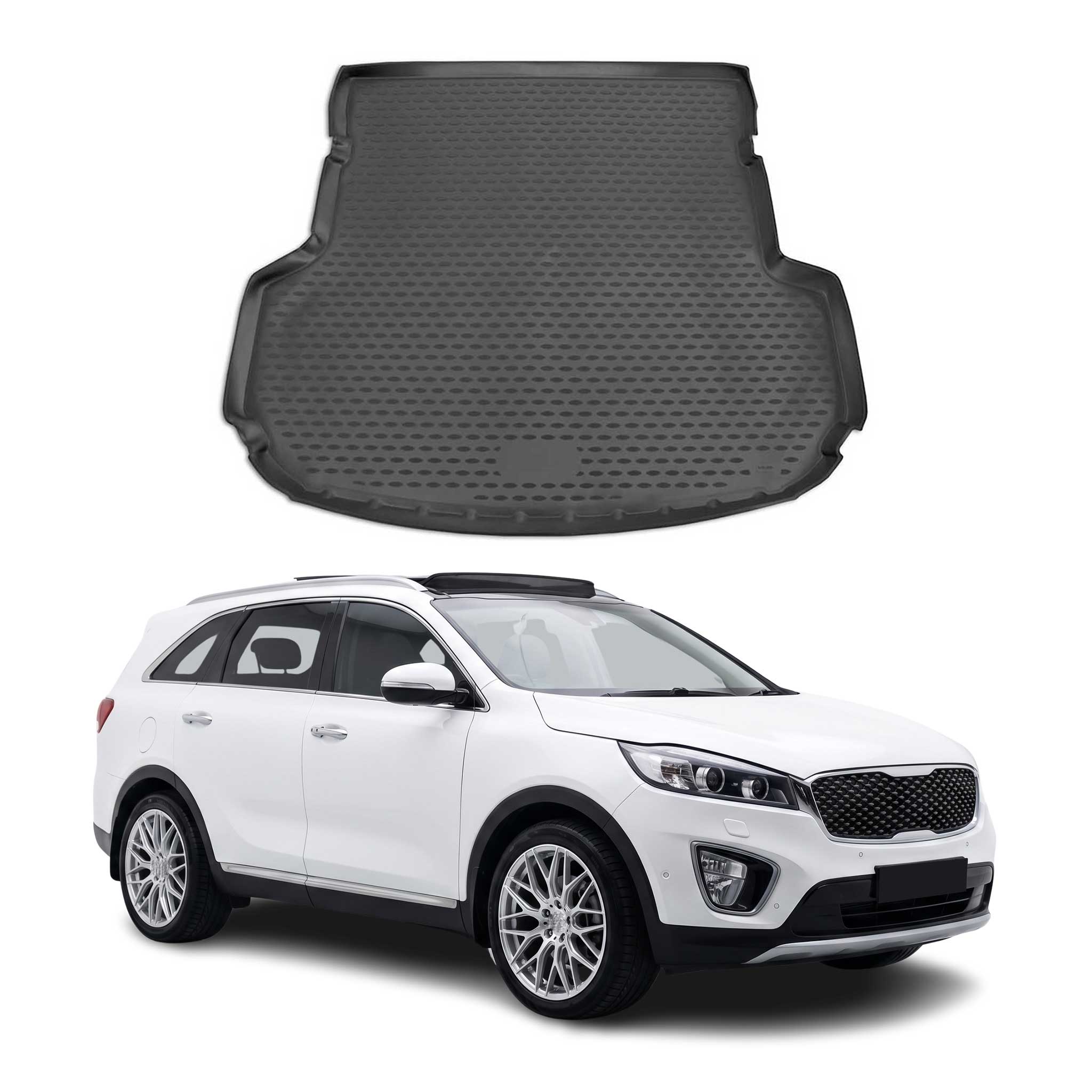 OMAC Bandeja Maletero Alfombrilla para Kia Sorento 2015-2020 5puertas Negro TPE