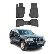 OMAC Alfombrillas Coche para Jeep Grand Cherokee 2004-2010 Negro Goma TPE 4Pza