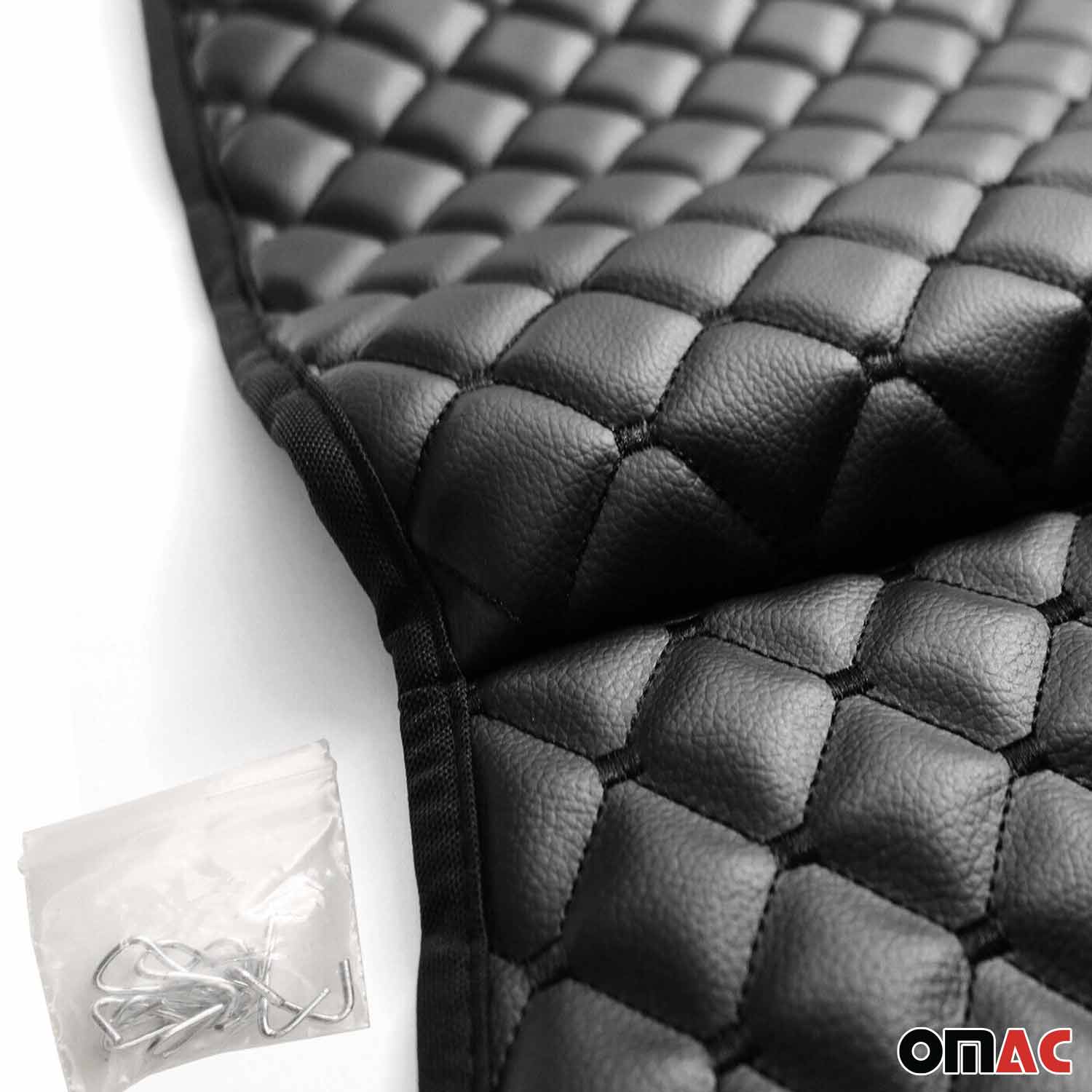 Funda de Asiento de Piel de Coche Universal Negro PU Cuero 1Pza