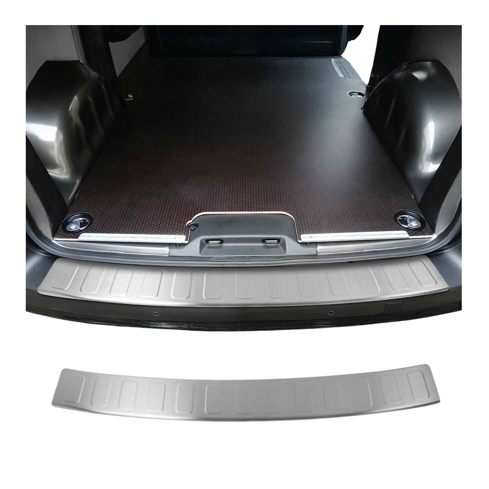 Protector Parachoques para Peugeot Expert 2016-2024 L1 L2 Acero cepillado