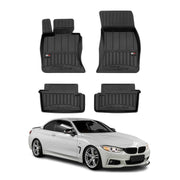OMAC Premium Alfombrillas De Coche para BMW Serie 4 F33 Cabrio 2013-2020 Goma 4x