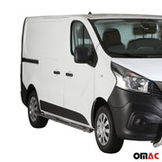 Par de Estribos Barras Laterales para Nissan NV300 2014-2021 Corto Plata Acero