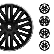 Sparco Bergamo Tapacubos 15 Pulgadas Universal Gris Negro ABS Plástico