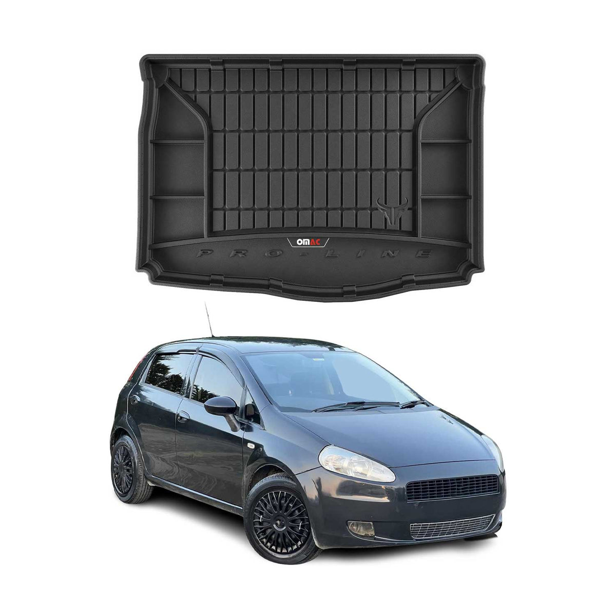 OMAC Premium Bandeja Maletero Alfombrilla para Fiat Grande Punto 2006-09 5puerta