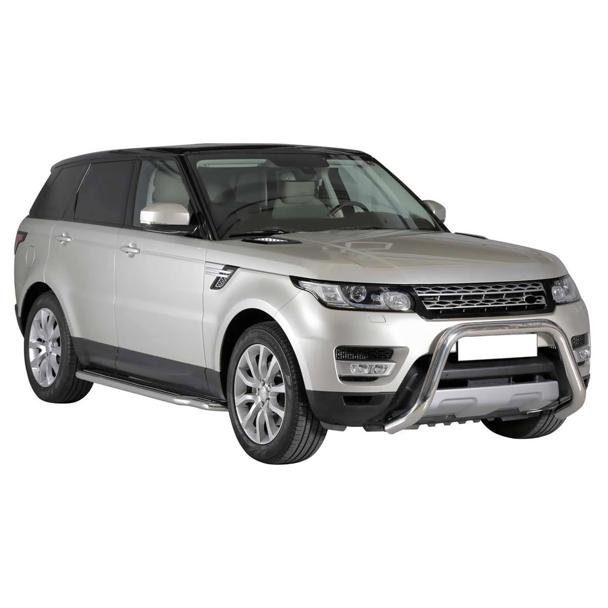 Bull Barra Frontal para Range Rover Sport 2014-2017 Plata Brillante Acero 1Pza