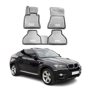 OMAC Alfombrillas De Coche para BMW X5 X6 E71 E72 2007-2014 Gris Goma TPE 4Pza