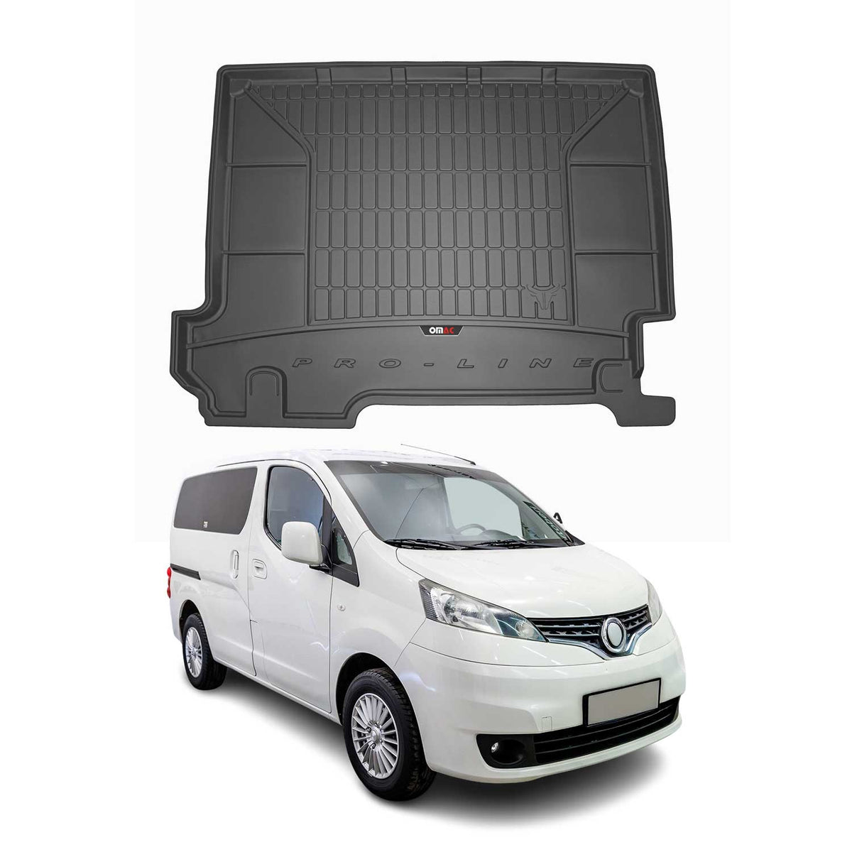 OMAC Premium Bandeja Maletero Alfombrilla para Nissan NV200 2009-2025 5-Asiento