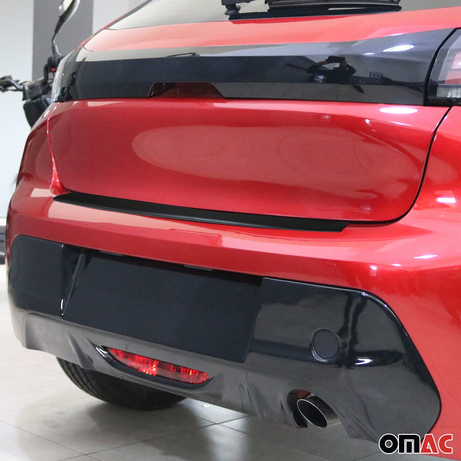 Protector de Parachoques Trasero para Peugeot 208 2019-2026 Negro Mate ABS 1Pza