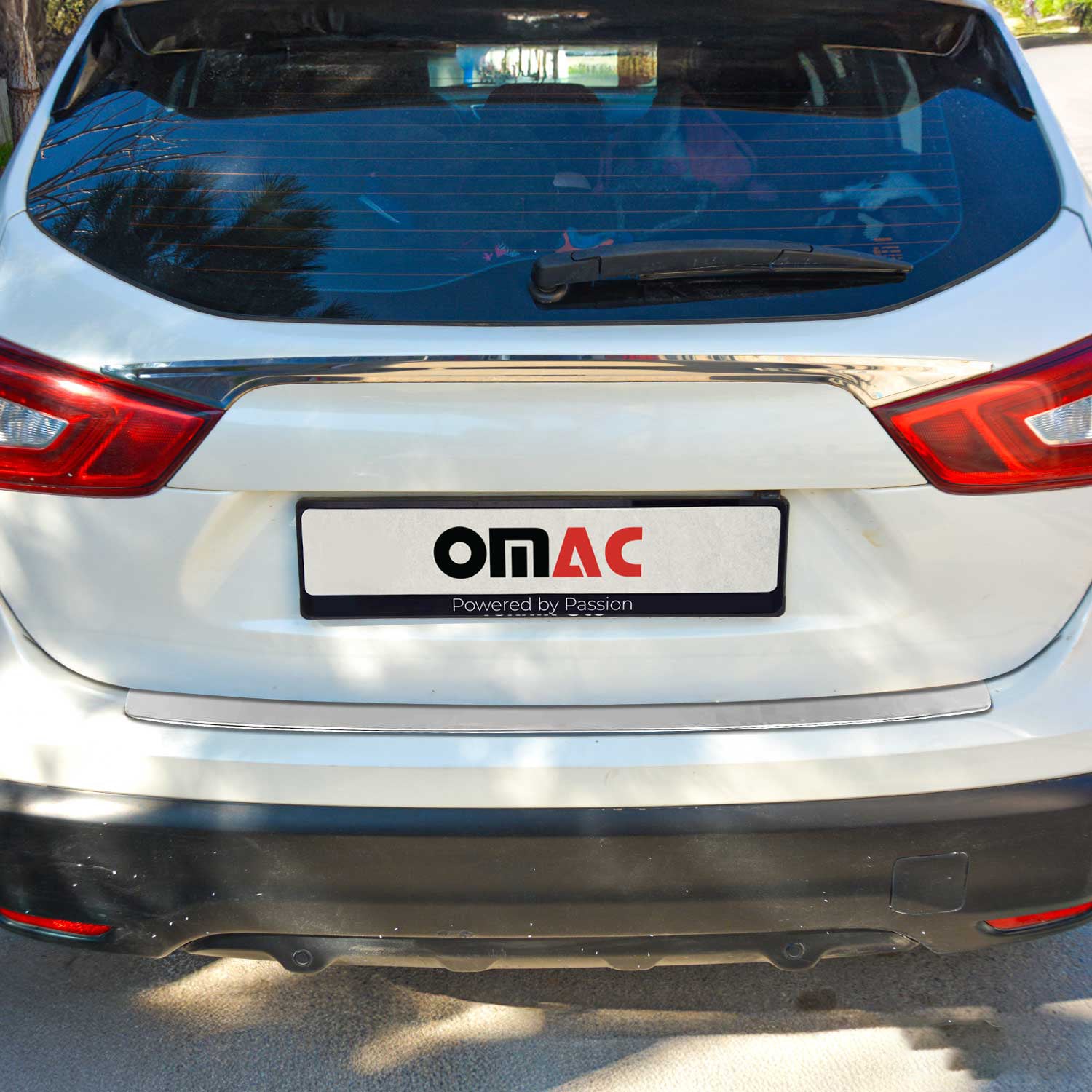 Protector Parachoques para Nissan Qashqai J11 2014-2017 Brillante Plata Acero