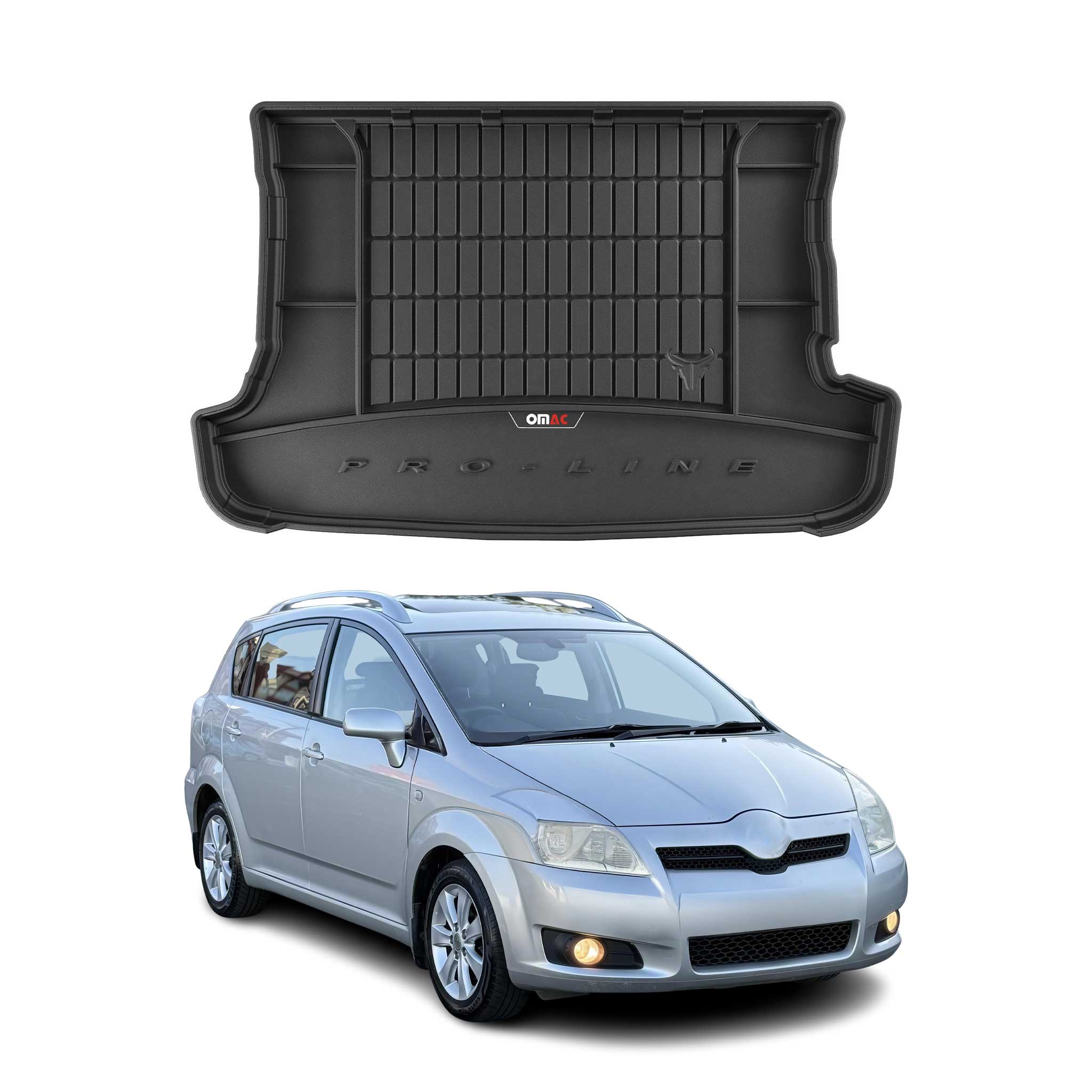 OMAC Premium Bandeja Maletero Alfombrilla para Toyota Corolla Verso 2004-2009