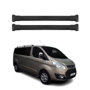 Portaequipajes Barras de Techo para Ford Tourneo Custom 2013-2022 Negro Alu 2Pza
