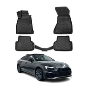 OMAC Alfombrillas De Coche para Audi A5 F5 Sportback 2016-2024 Negro Goma TPE 4x