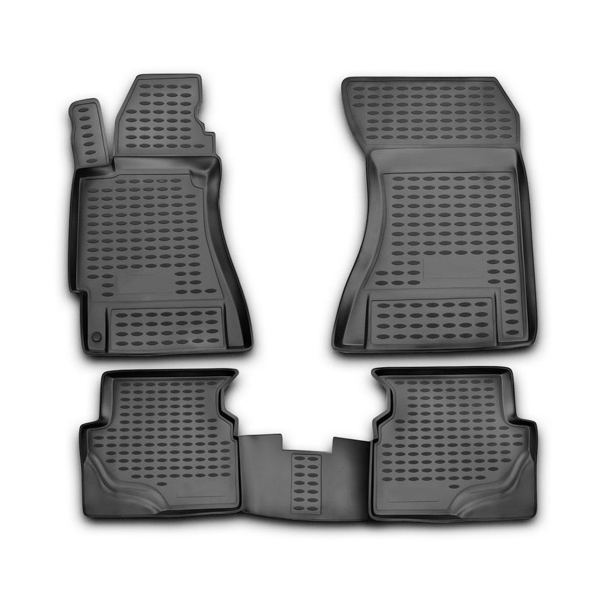 OMAC Alfombrillas De Coche para Subaru Forester 2002-2008 Negro Goma TPE 4Pza