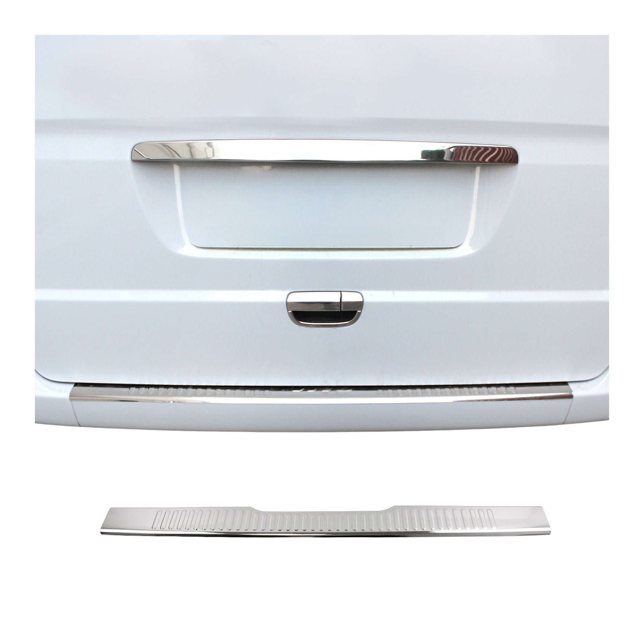 Protector Parachoques para Mercedes Viano W639 2003-2014 Plata Brillante Acero