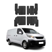 OMAC Alfombrillas De Coche para Peugeot Expert 2013-2021 Negro Goma TPE 3Pza
