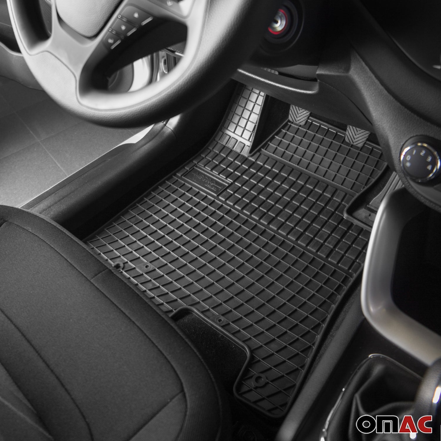 OMAC Alfombrillas De Coche para VW Crafter 2017-2026 Negro Goma 2Pza