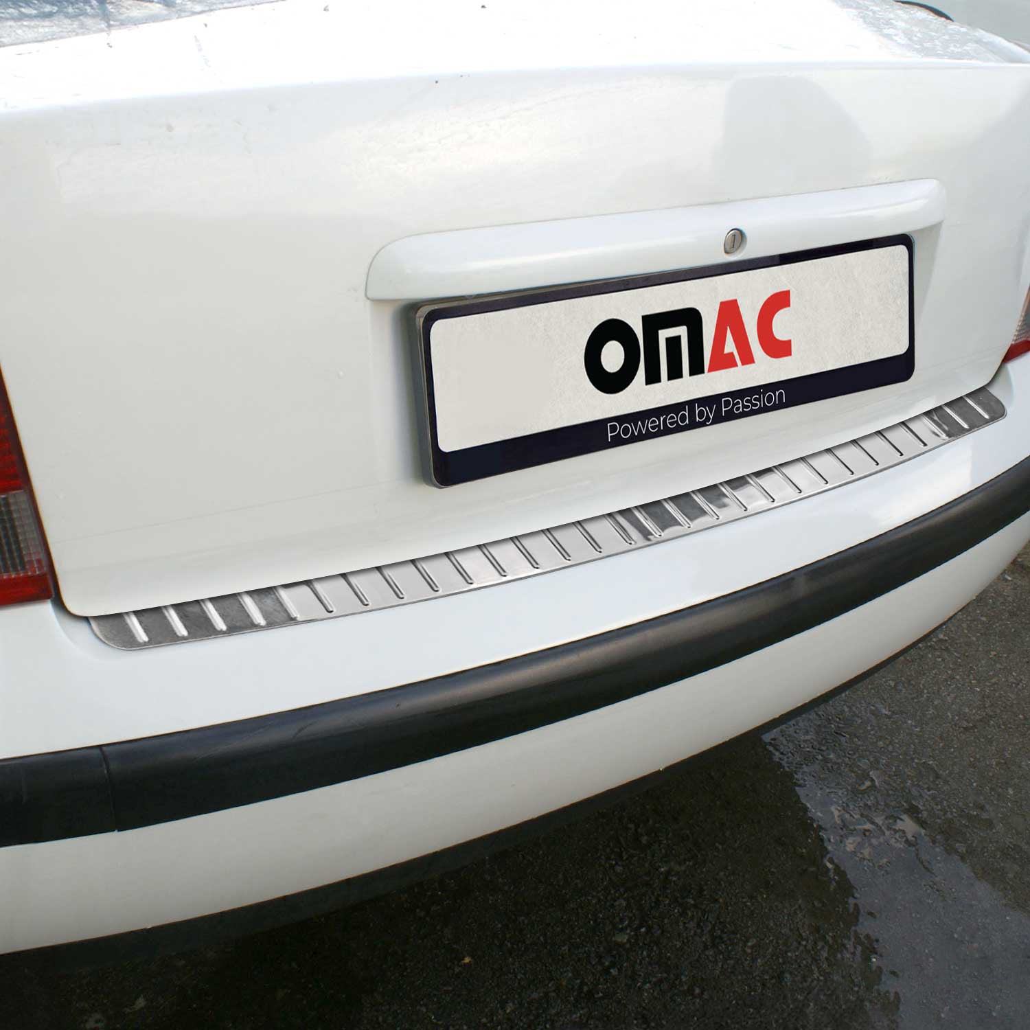 Protector Parachoques para Fiat Sedici 2006-2014 Plata Brillante Acero