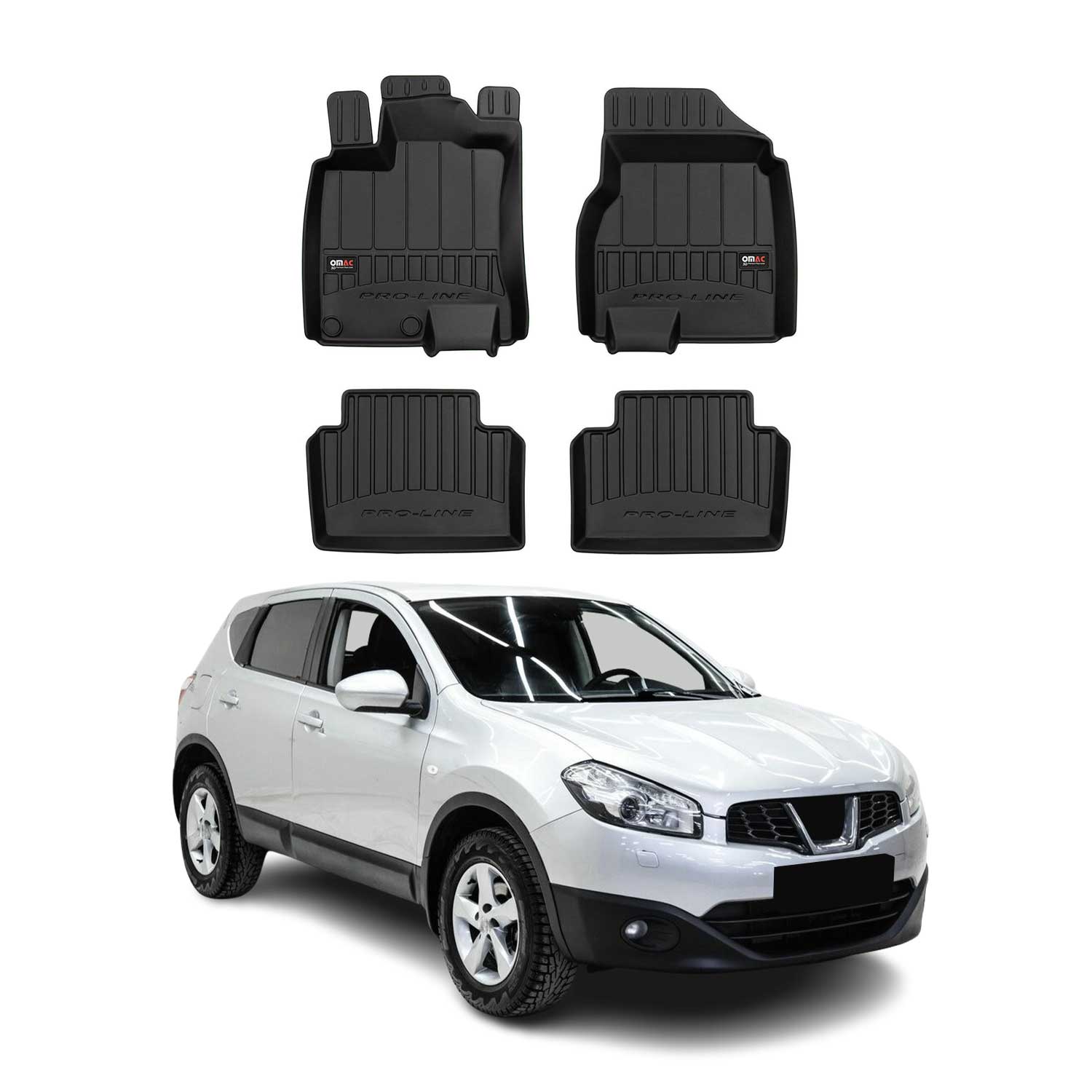 OMAC Premium Alfombrillas Coche para Nissan Qashqai Tekna J10 2006-2014 TPE
