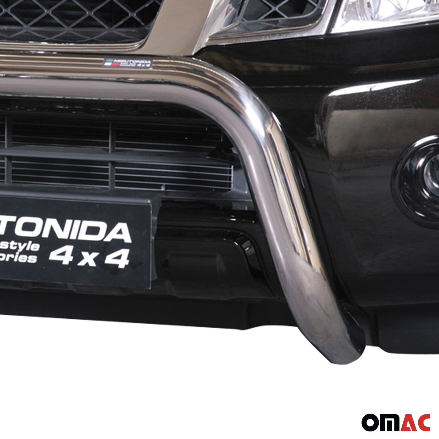Bull Barra Frontal para Nissan Pathfinder 2010-2013 Plata Brillante Acero 1Pza