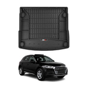 OMAC Premium Bandeja Maletero Alfombrilla para Audi Q5 FY 2017-2024 Negro TPE