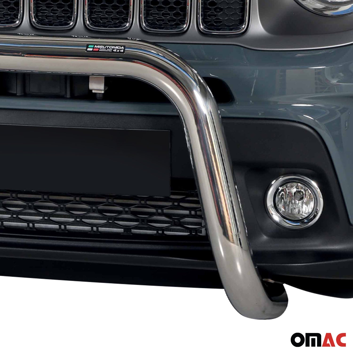 Bull Barra Frontal para Jeep Renegade 2018-2022 Plata Acero