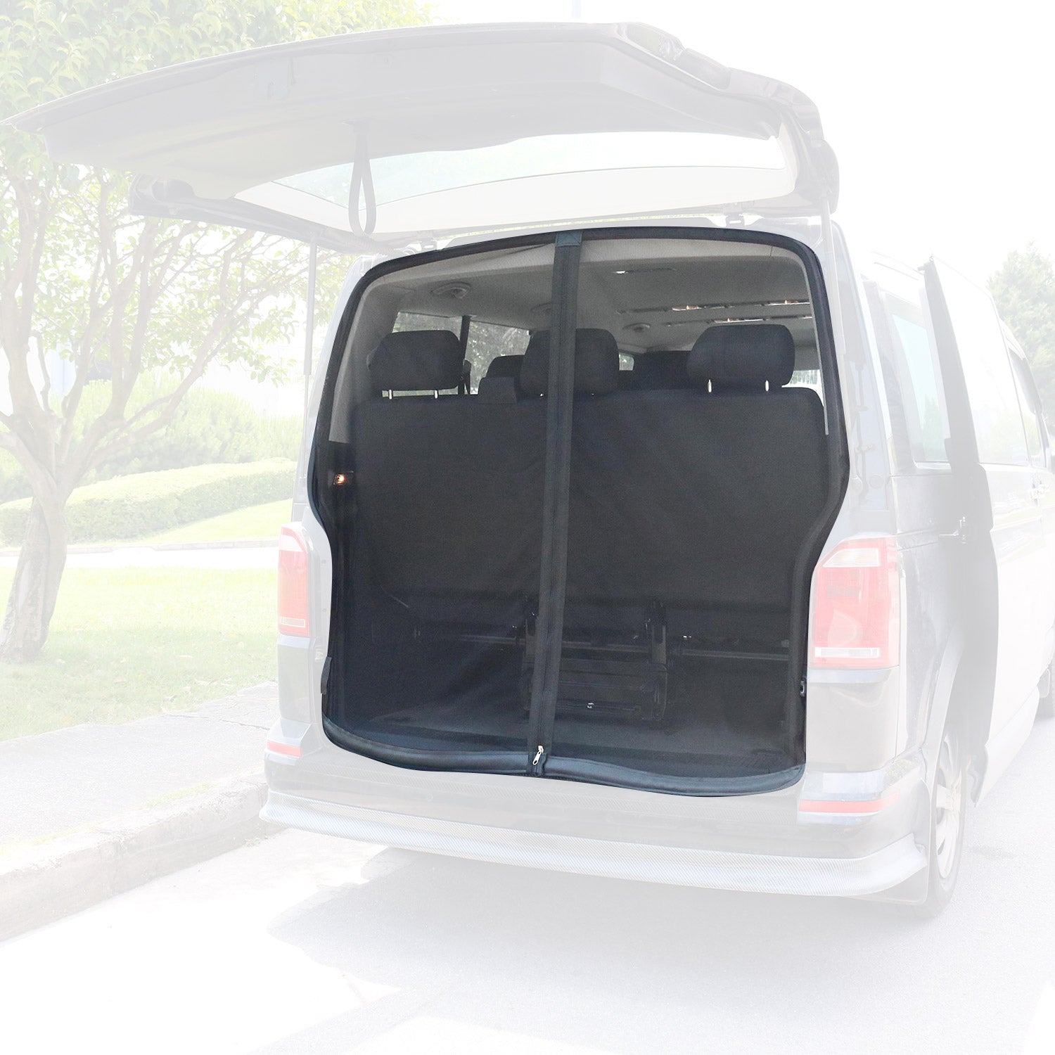 Mosquitera Magnética para Coche para VW Transporter T5 2003-2015 Negro Poliéster
