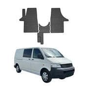 OMAC Alfombrillas De Coche para VW T5 2003-2015 Negro Goma 3Pza