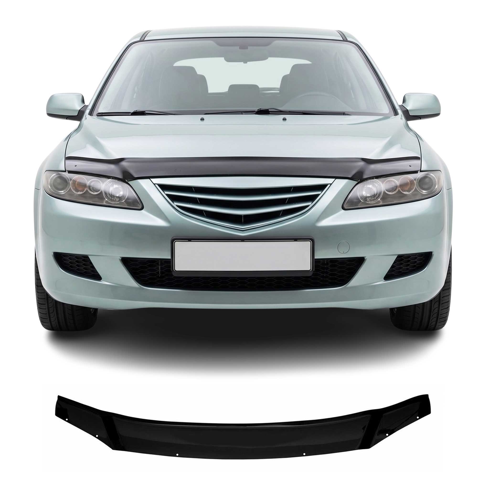 Deflector de Capó para Mazda 6 GG 2002-2008 Oscuro Brillante Acrílico