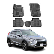 OMAC Alfombrillas De Coche para Mitsubishi Eclipse Cross 2017-2024 Negro TPE 4x