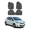 OMAC Alfombrillas De Coche para Toyota Yaris P13 2010-2024 Negro Goma TPE 4Pza