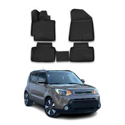 OMAC Alfombrillas De Coche para Kia Soul 2013-2020 Negro Goma TPE 4Pza