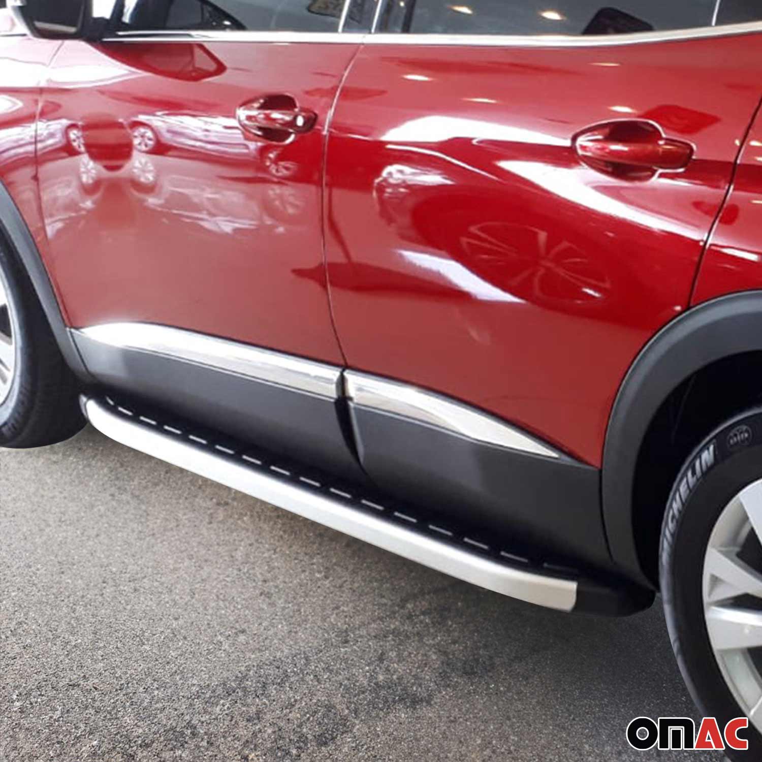 Protectores Puerta Lateral para Peugeot Active P84 2016-2024 Brillante Acero