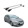 Menabo Barras de Techo Coche Baca para Ford Mondeo Wagon 2010-2014 Gris Alu 2Pza
