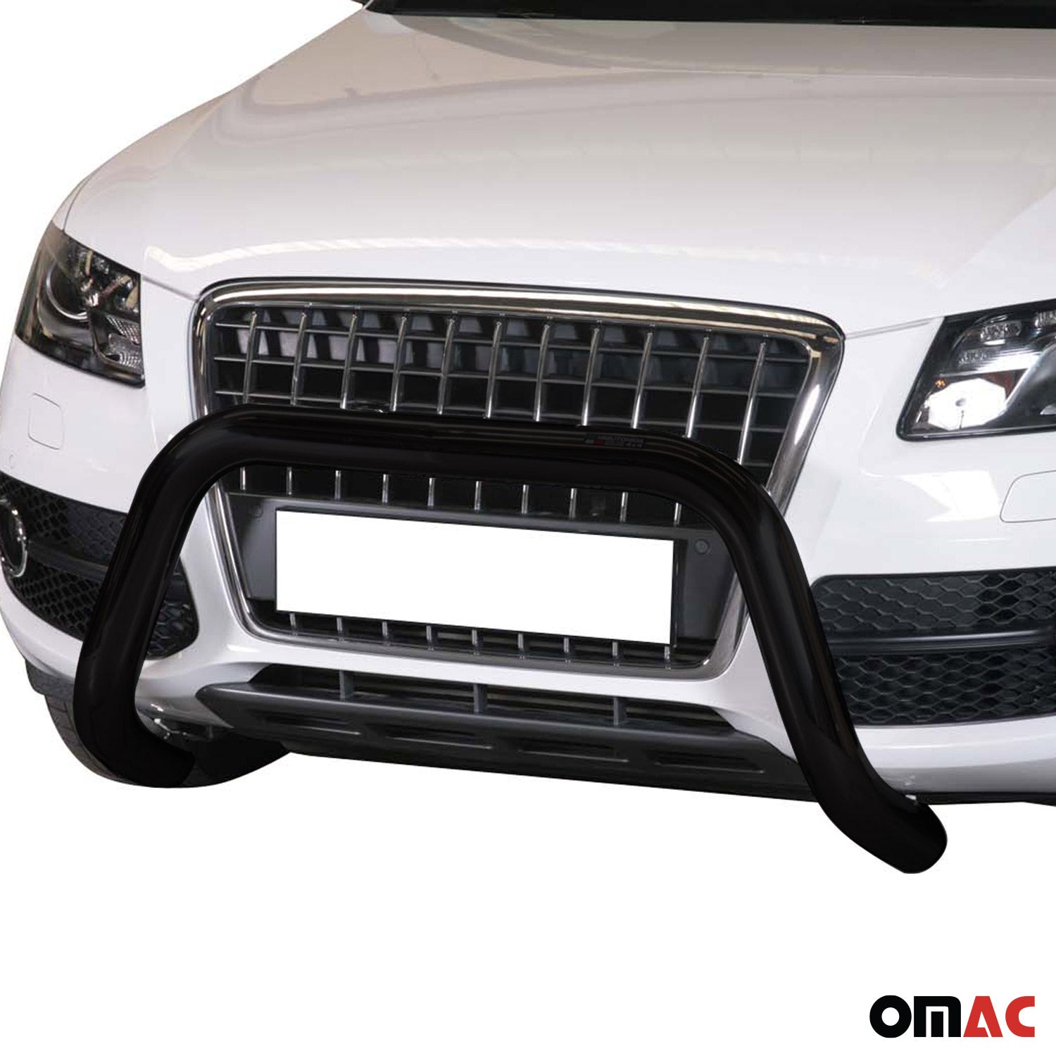Bull Barra Frontal para Audi Q5 2008-2015 Negro Brillante Acero
