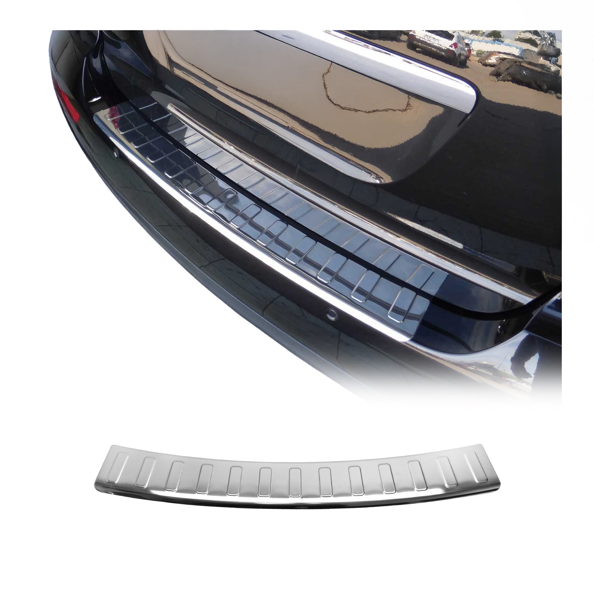 Protector Parachoques para Mercedes ML W164 2005-2011 Plata Brillante Acero