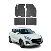 OMAC Alfombrillas De Coche para Suzuki Swift 2017-2025 Negro Goma 4Pza
