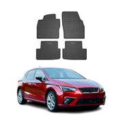 OMAC Alfombrillas De Coche para Seat Ibiza 2017-2025 Negro Goma 4Pza