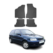 OMAC Alfombrillas De Coche para VW Polo 1999-2001 Negro Goma 4Pza
