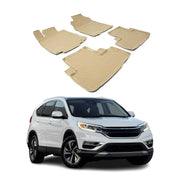 OMAC Alfombrillas De Coche para Honda CR-V 2012-2017 Beige Goma TPE 4Pza