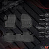OMAC Premium Alfombrillas De Coche para Ford S-Max 2006-2014 Negro TPE Goma 3Pza
