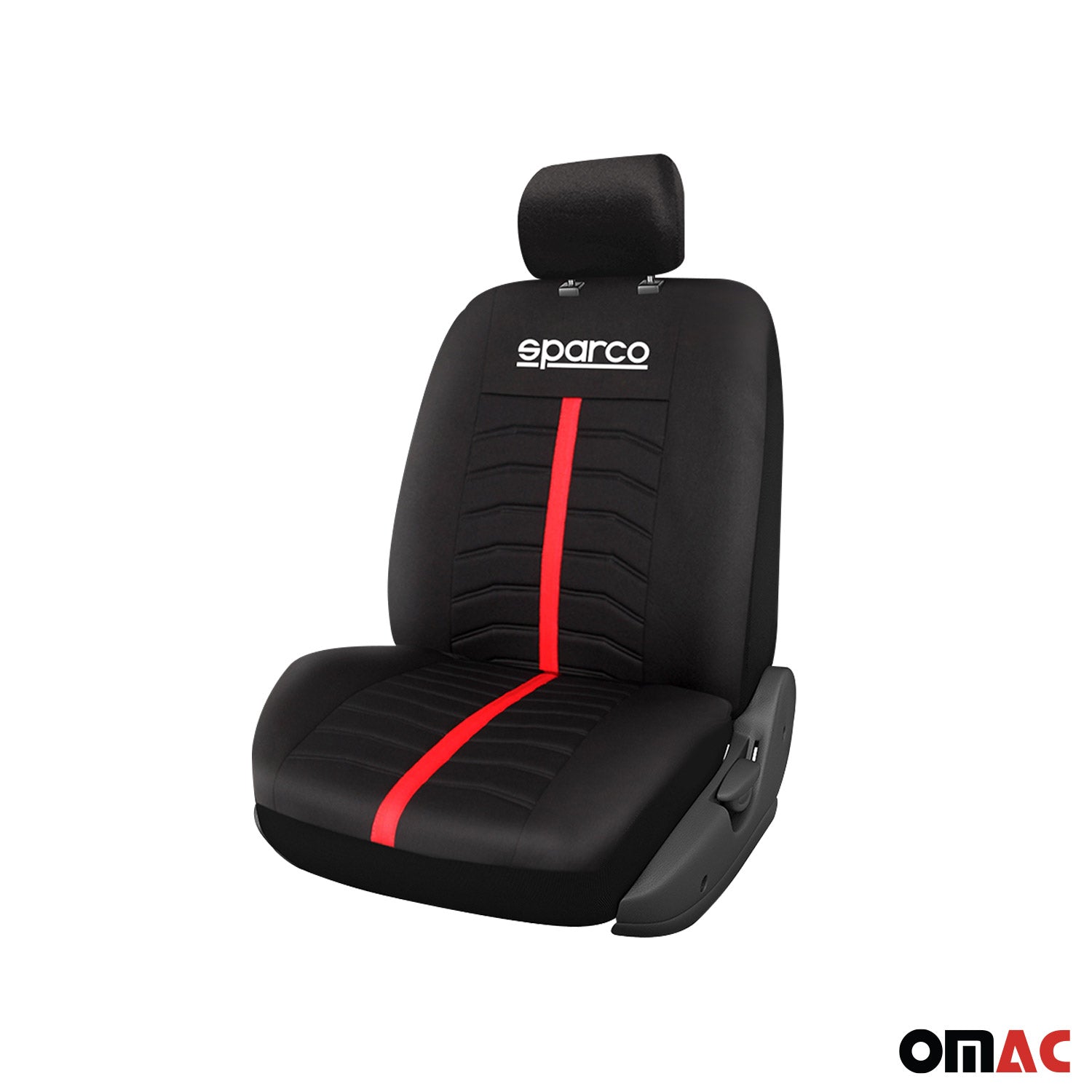Sparco Funda de Asiento Universal Delantero Trasero Negro Rojo Poliéster