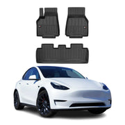 OMAC Premium Alfombrillas De Coche para Tesla Model Y 2020-2024 TPE Goma 3x