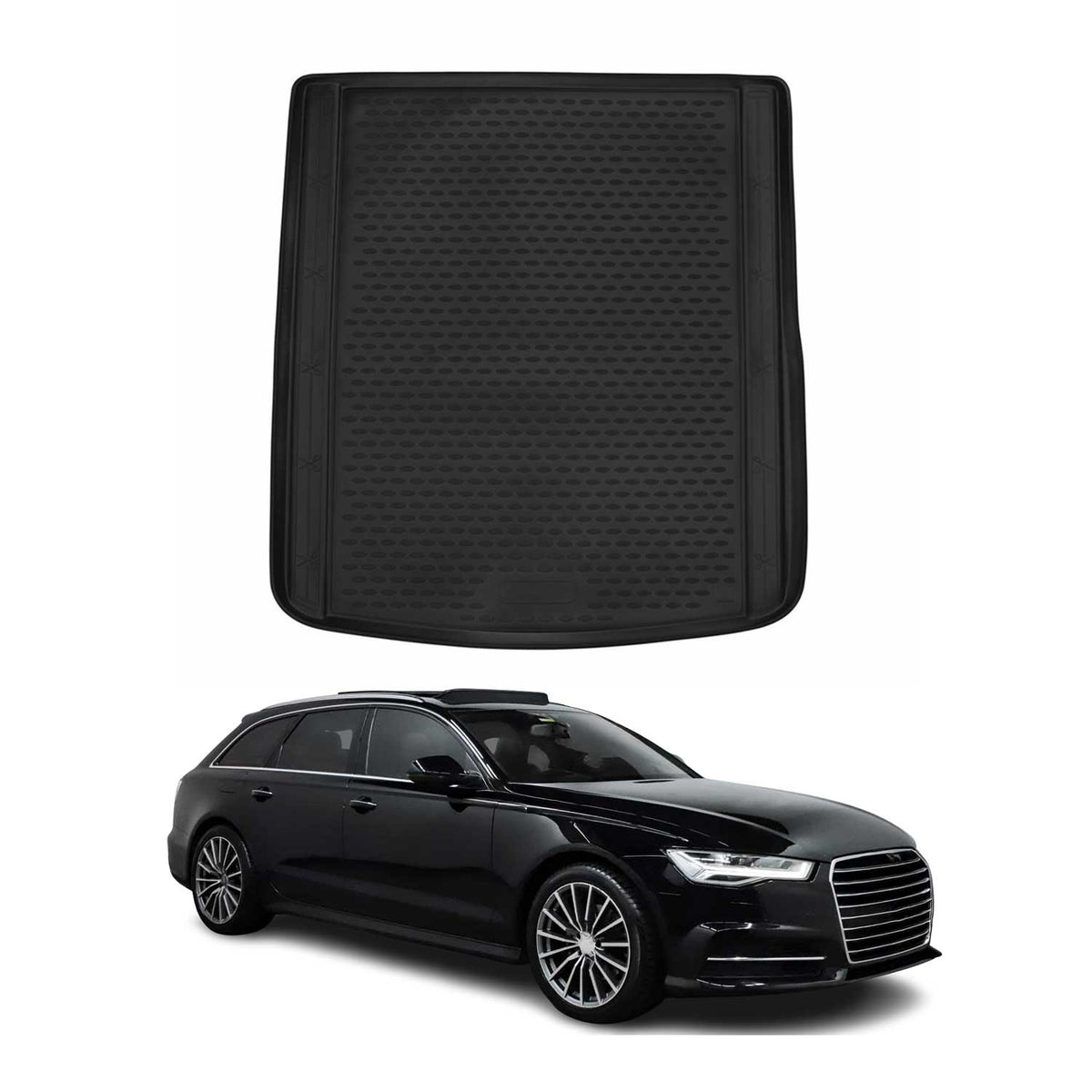 OMAC Bandeja Maletero Alfombrilla para Audi A6 Familiar Allroad C7 2011-2018 TPE