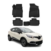 OMAC Alfombrillas De Coche para Renault Captur 2013-2019 Negro Goma TPE 4Pza