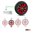 Sparco Tapacubos 15 Pulgadas Universal Negro Rojo Carbono ABS Plástico