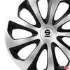 Sparco Sicilia Tapacubos 15 Pulgadas Universal Negro Plata ABS Plástico