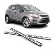 Par de Estribos Barras Laterales para Ford Kuga 2008-2012 Plata Acero 2x