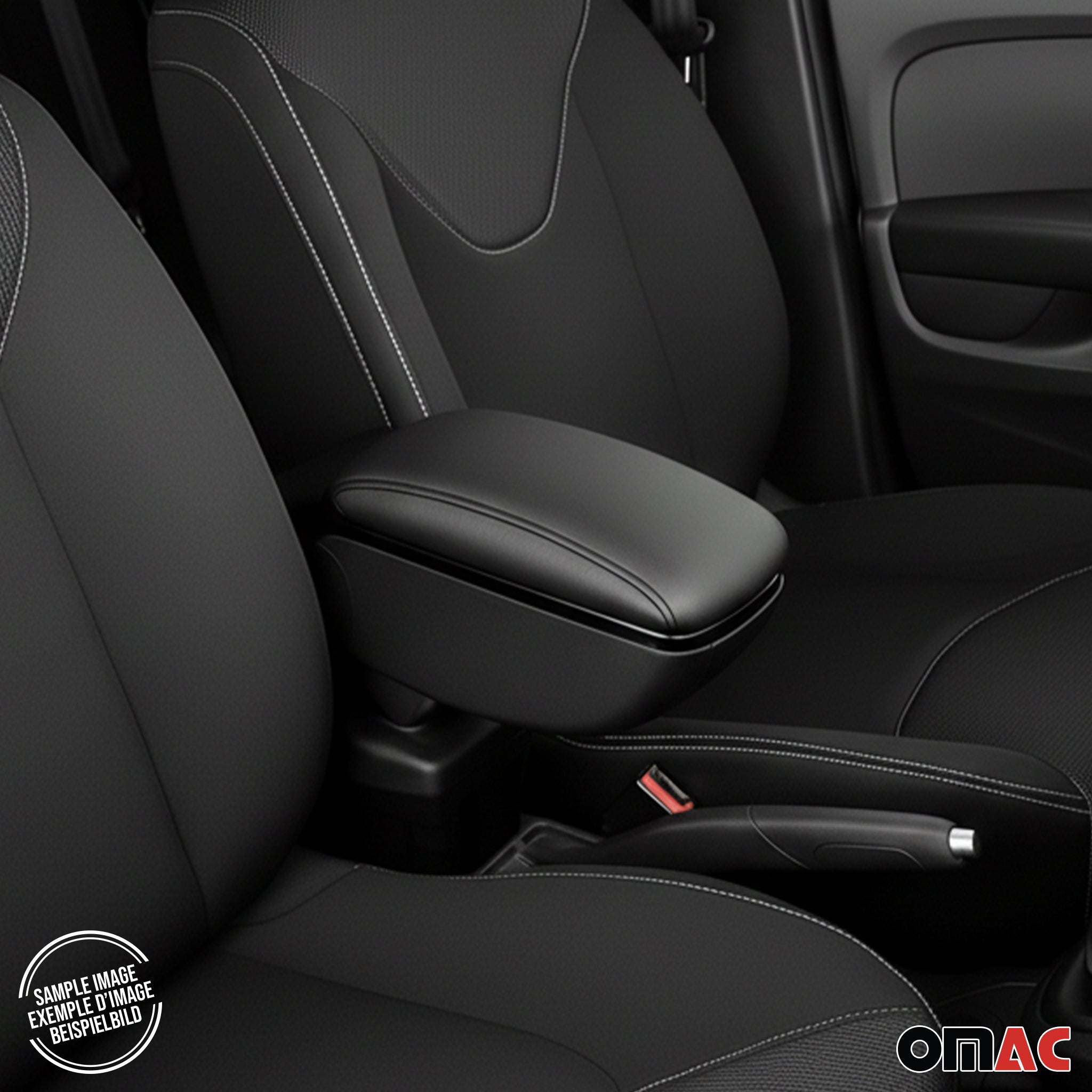 Negro Reposabrazos Consola para Opel Corsa F 2019-2025 Negro PU Cuero Plástico
