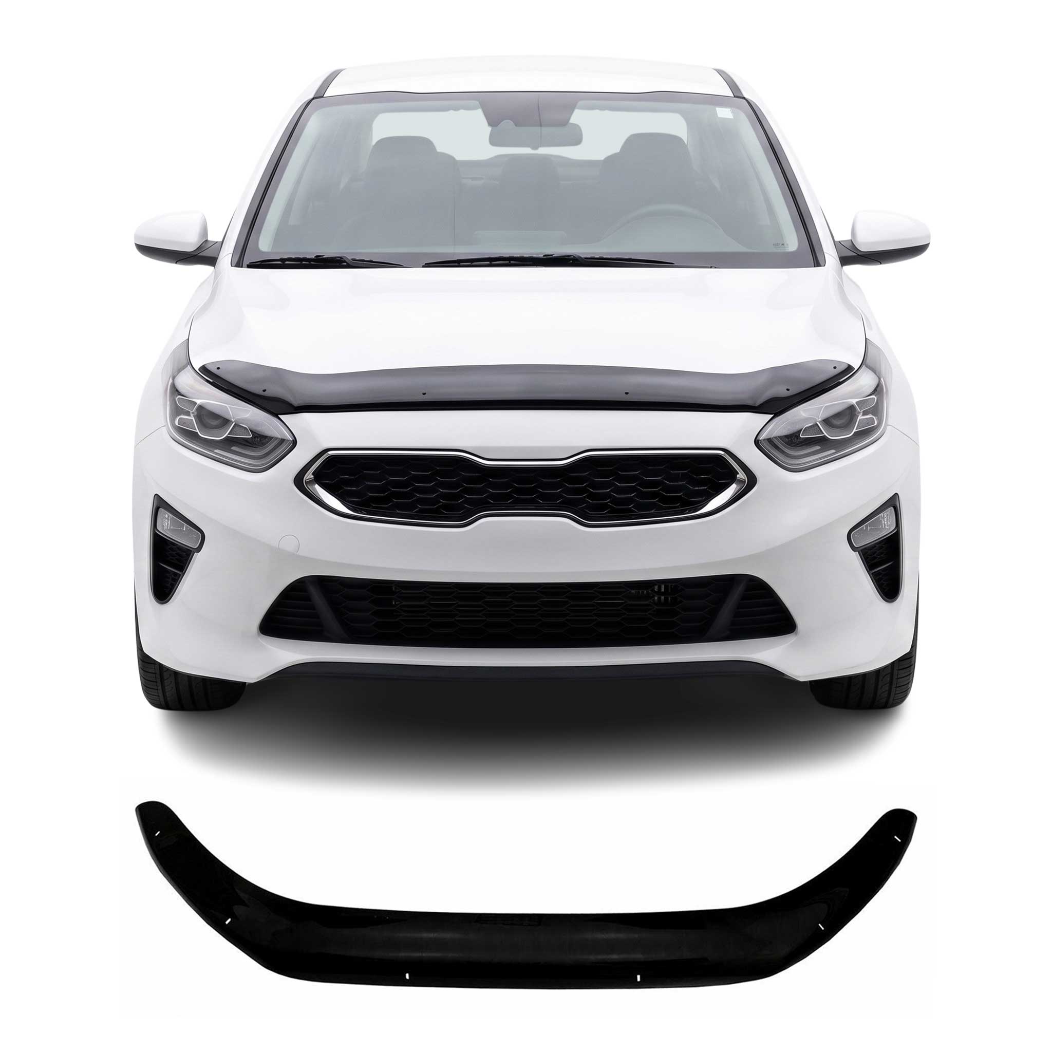 Deflector de Capó para Kia Ceed 2018-2021 Oscuro Brillante Acrílico
